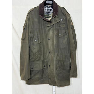 BARBOUR- A550 COWEN COMMANDO WAX COTTON MILITARY JACKET - MADE IN ENGLAND - 38